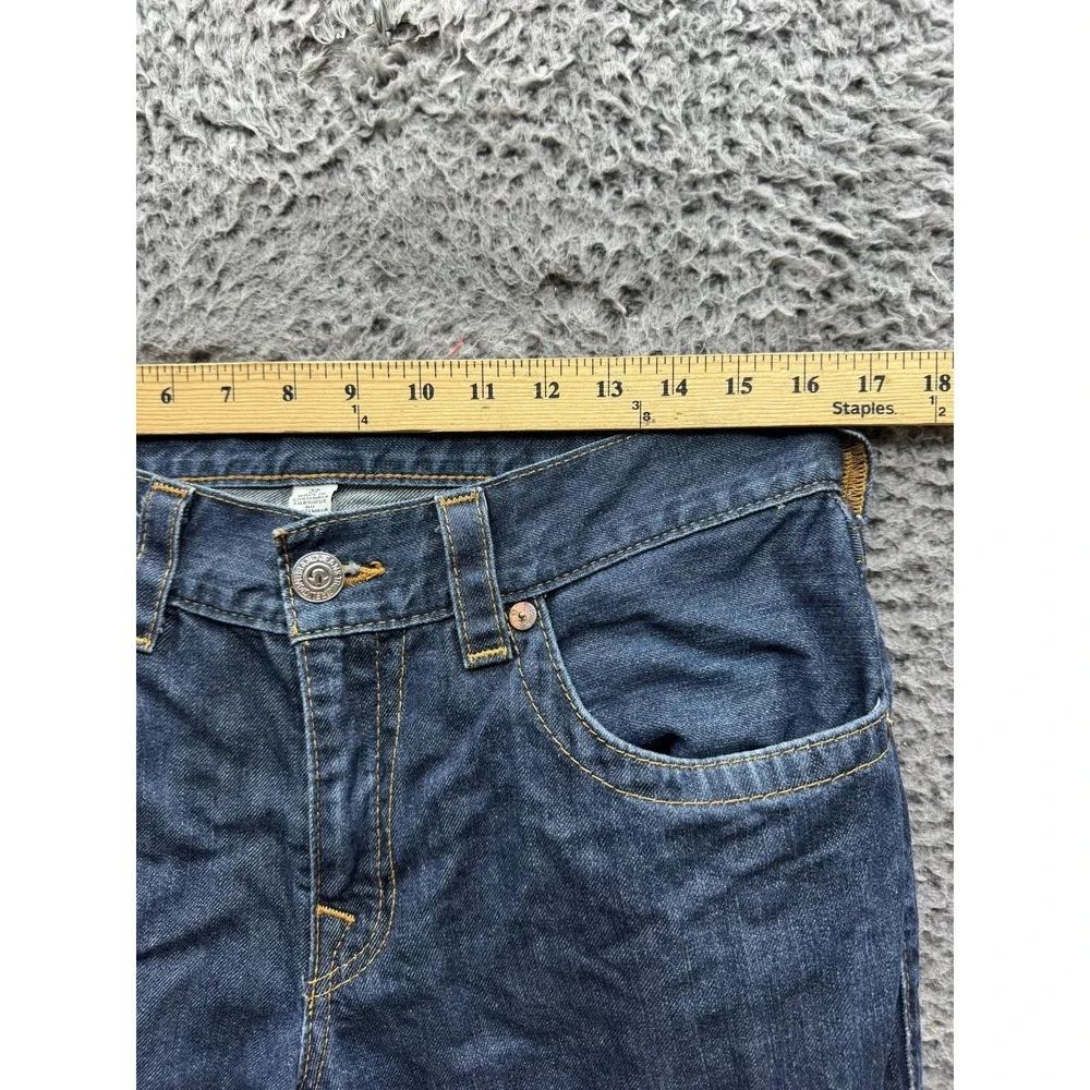 True Religion Low Rise Straight Leg Denim Jeans Dark Wash Indigo Mens Size‎ 32